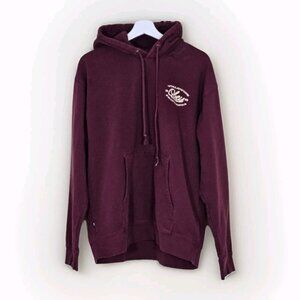 Obey Hoodie Mens L Burgundy Worldwide Propganda LS Fleece Skate Streetwear Punk